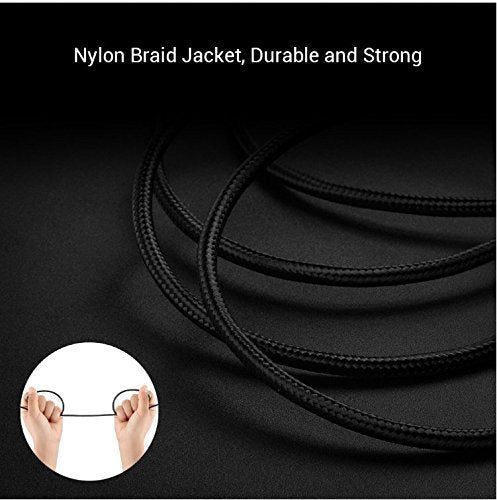 Right Angle Micro USB Cable,90 Degree Android Charger Cable, 3Pack 3Ft 6Ft 10Ft USB to Micro Cable Nylon Braided Charger Cords and Data Sync