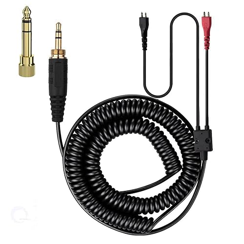 V-MOTA Pro Audio HD 25 Spring Coil Cable Extension Cord with 6.35mm Adapter Compatible with Sennheiser HD 25 Aluminium,HD25-1 II,HD 450 II,HD 480…