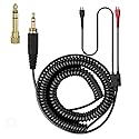 V-MOTA Pro Audio HD 25 Spring Coil Cable Extension Cord with 6.35mm Adapter Compatible with Sennheiser HD 25 Aluminium,HD25-1 II,HD 450 II,HD 480…