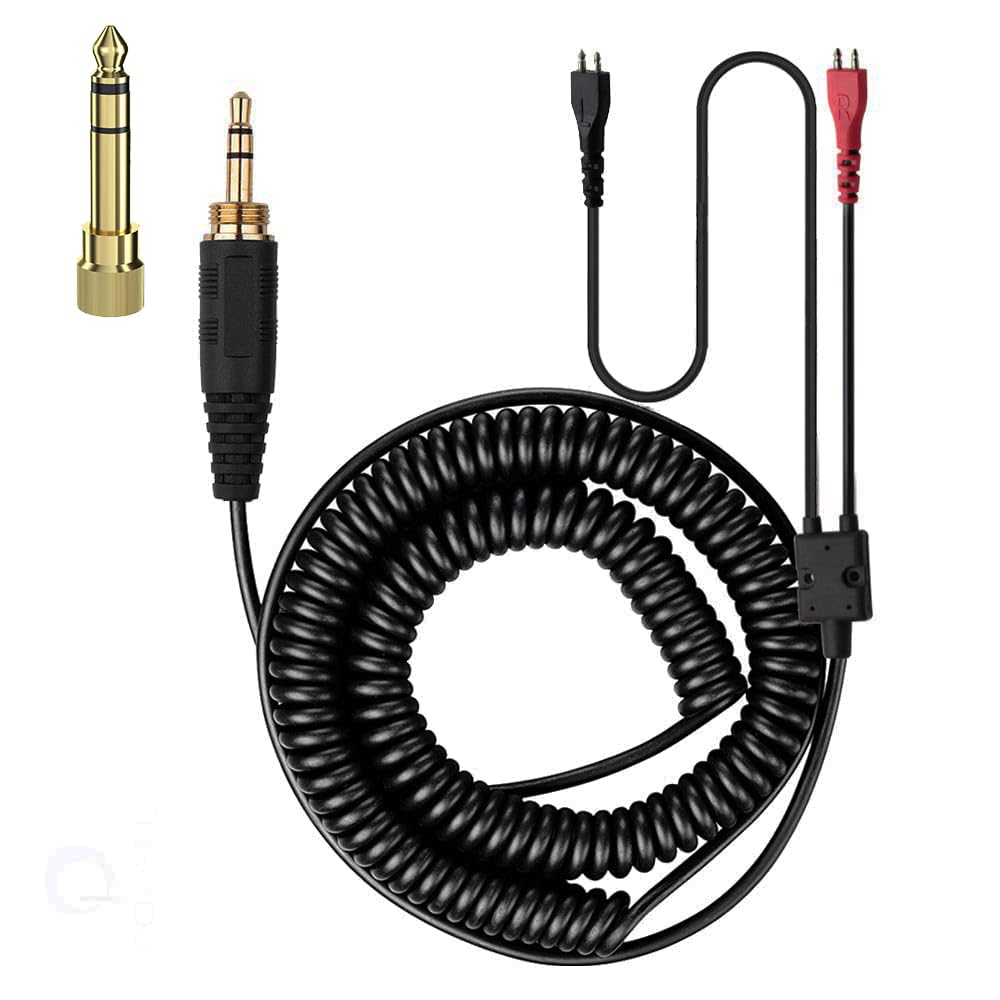 V-MOTA Pro Audio HD 25 Spring Coil Cable Extension Cord with 6.35mm Adapter Compatible with Sennheiser HD 25 Aluminium,HD25-1 II,HD 450 II,HD 480…