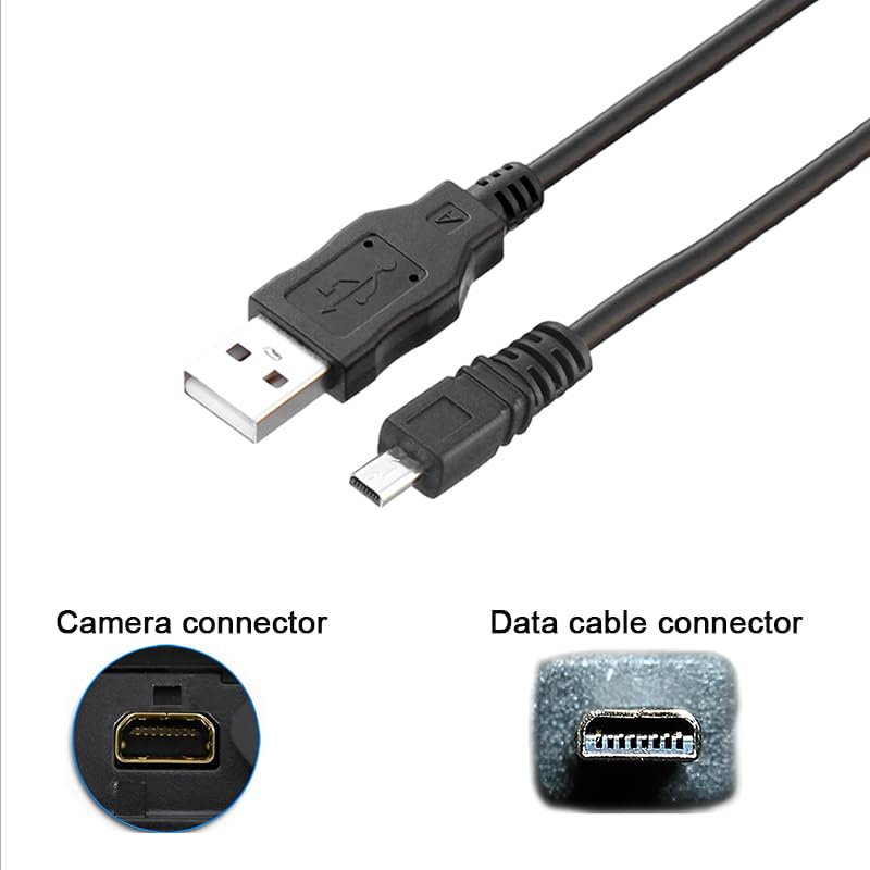 Camulti UC-E6 Digital Camera USB Data Cable Mini 8 Pin for Sony for Nikon CoolPix for Fuji for Panasonic P510, P520, S80, S1000, P510,S4200, S4300