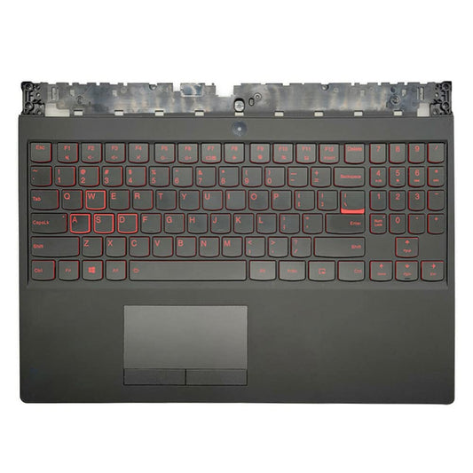 Laptop Replacement Keyboard Compatible for Lenovo Legion Y530-15ICH Y540-15IRH 5CB0R40212 5CB0R40196 US Layout with Palmrest Upper Cover Case Backlit