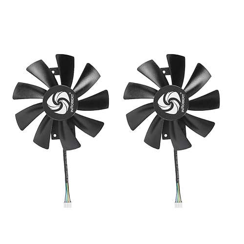 inRobert 10cm 4Pin Graphics-Card-Fan-Replacement for Sapphire-NITRO-Radeon-R9-380-380X-Video-Card-Cooling-Fan (Black-2pcs)