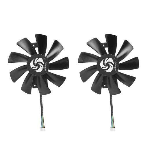 inRobert 10cm 4Pin Graphics-Card-Fan-Replacement for Sapphire-NITRO-Radeon-R9-380-380X-Video-Card-Cooling-Fan (Black-2pcs)