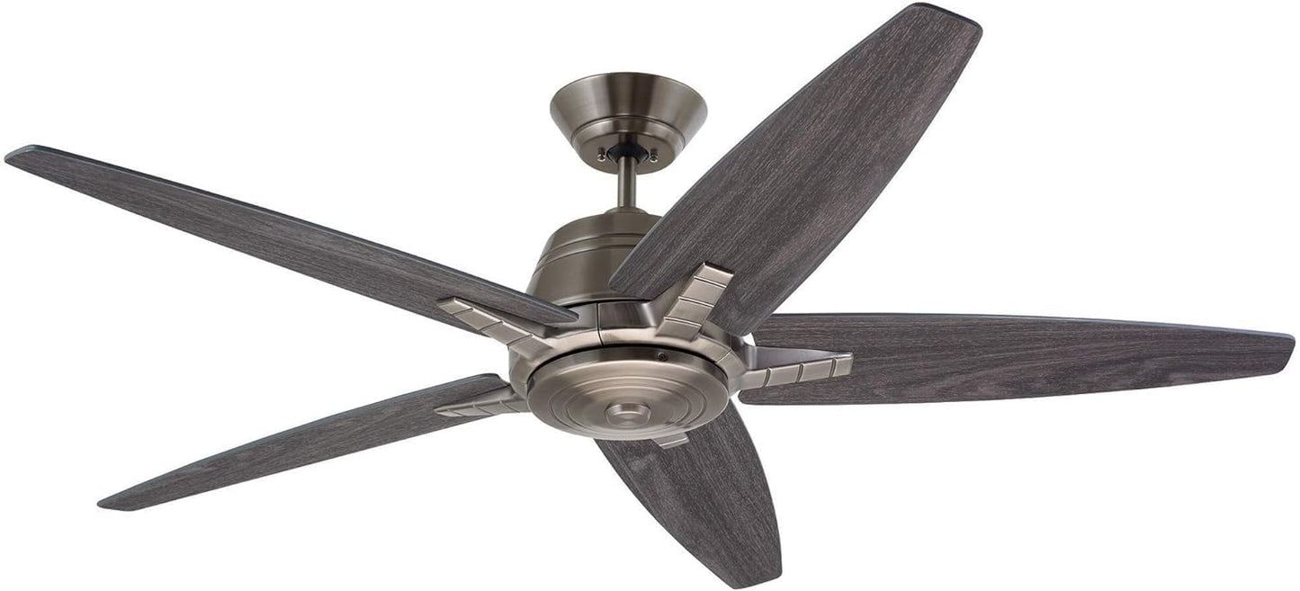 kathy ireland HOME [CF500AP] 56-inch Euclid Ceiling Fan with Reversible Blades, 9.5 Watt Medium Base A19 LED Lighting and Remote-Controlled Operation