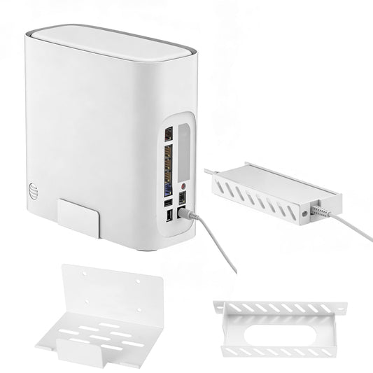 Metal Wall Mount for AT&T Fiber (Arris) BGW320+Power Bricks Mount Holder Kit,Designed for AT&T Internet Modem Gateway Mounting Holder Compatible