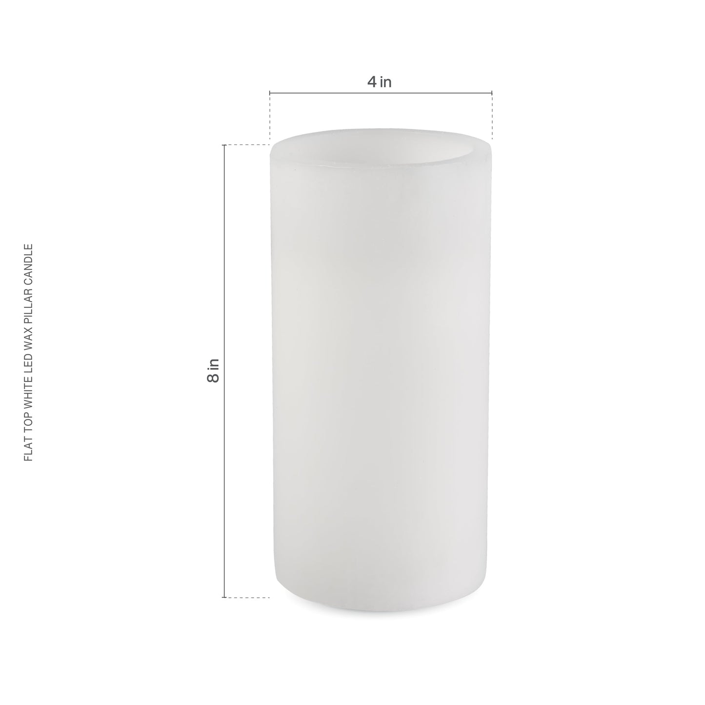 Mikasa LED Pillar Candle, White Real Wax Flameless Candle with Flickering Light, 5-Hour Timer, 4 x 8 Inch, Battery Operated Decorative Candle for Home