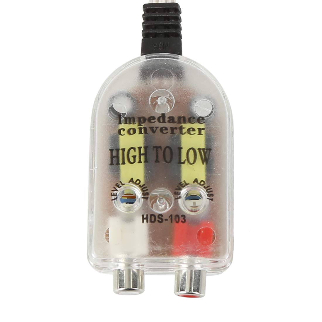 uxcell Car High to Low Impedance Adapter Output to RCA Line Control