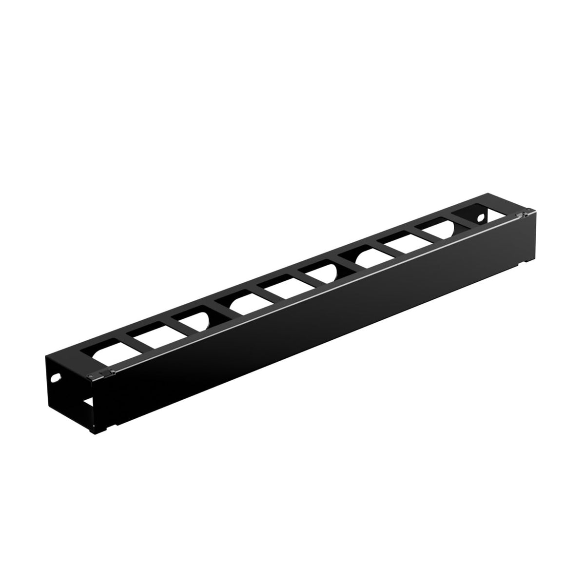 IOGEAR 1U 19" Horizontal Cable Management Duct - Finger Duct with Removable Cover, Metal Construction (GROHD1U)