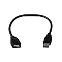 Your Cable Store Black 1 Foot USB 2.0 High Speed Extension Cable