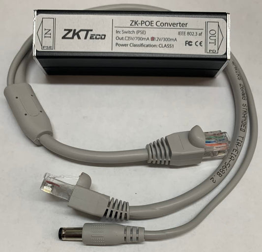 COMPUMATIC ZKTeco ZK-POE Splitter Converter IEEE 802.3af 12v/300mA