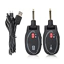 Fafeims Universal Electric Guitar Wireless System Rechargeable Audio Transmitter Receiver Electric Digital Transmitter Receiver Set