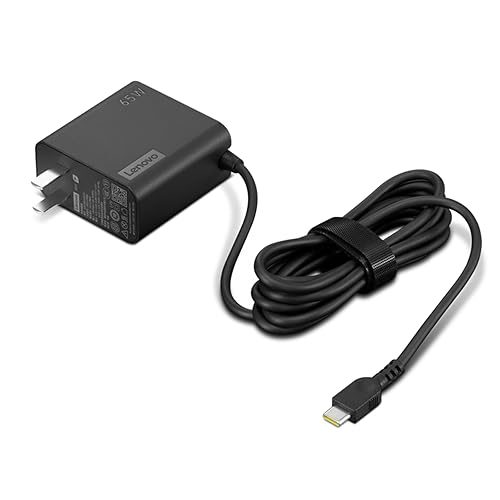 Lenovo USB-C 65W Wall Charger - PD 3.0 - Power Adapter for Laptop, Tablet, Notebook, USB-C Compatible Devices - Slim, Light and Portable with 6.5 Foot