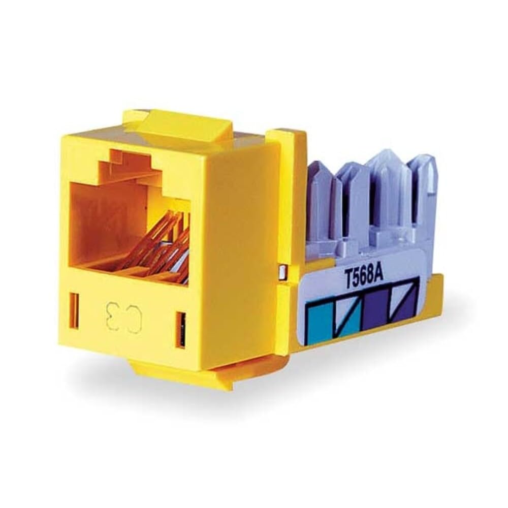 Jack, Yellow, Cat6, Rj45
