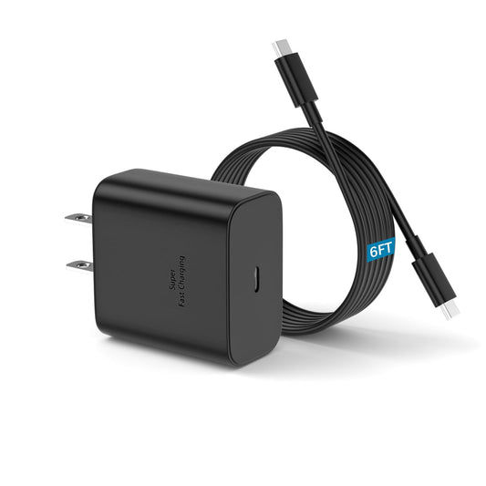 45W USB C Fast Charger Compatible with Samsung Galaxy S25 Ultra Fast Charging with 6ft Cable for S25/S24/S23 Ultra/S22+/S21/ Ultra,Galaxy Tab