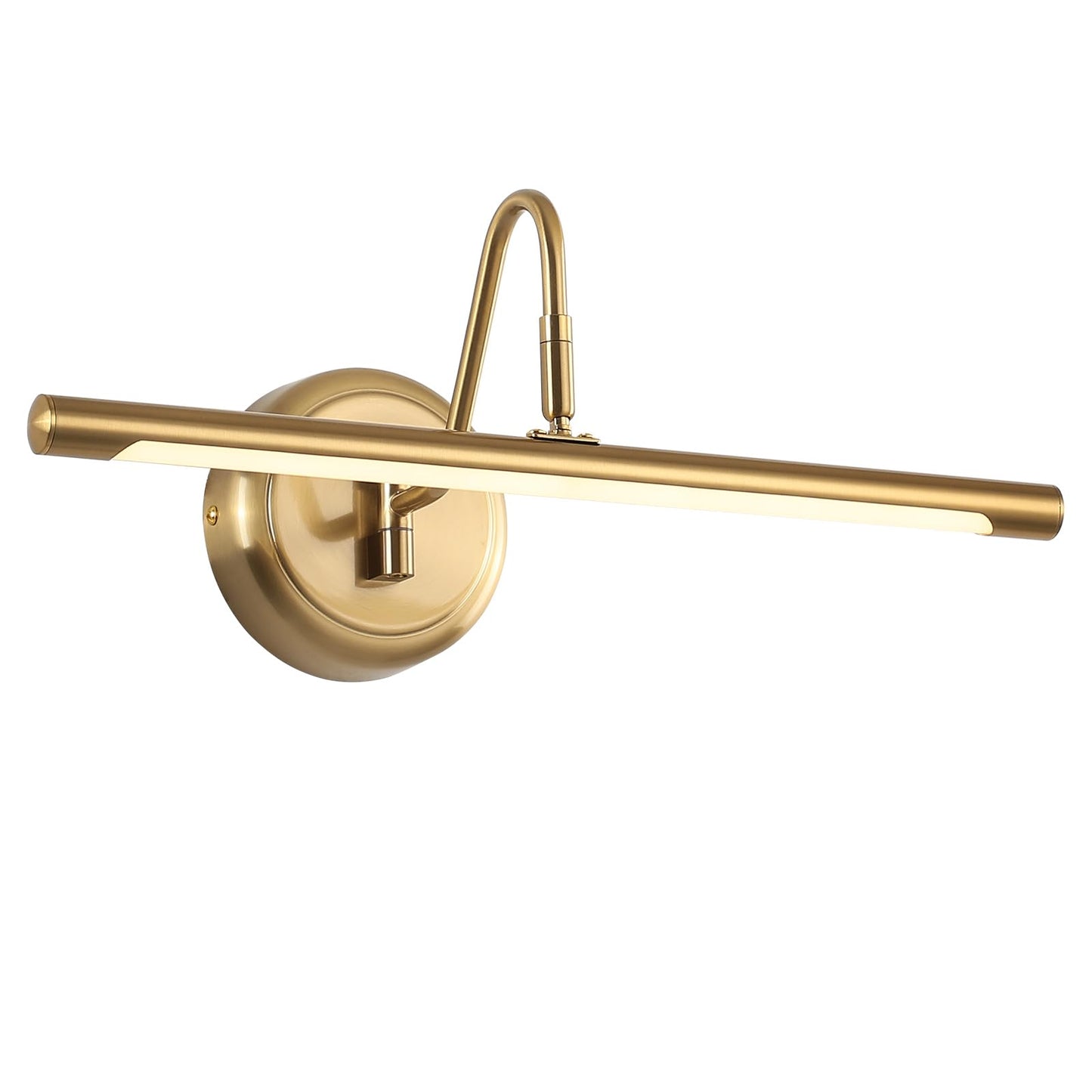 JOOSENLUX Dimmable Picture Lights - Modern 7W LED Wall Sconces for Paintings, 16.54" Long, 3000K Warm Light, Brass Golden Finish - Indoor Hallway