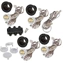 DEKOR LED Recessed Stair Lights Step Lighting for Indoor Outdoor Use (Dark Copper Vein, Add-On 4 Pack)
