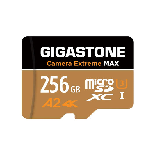 ?5-Years Data Recovery? GIGASTONE 256GB Micro SD Card, 4K Camera Extreme MAX Series Speed Up to 160MB/s, Compatible with, Gopro, DJI, REDTIGER Rove