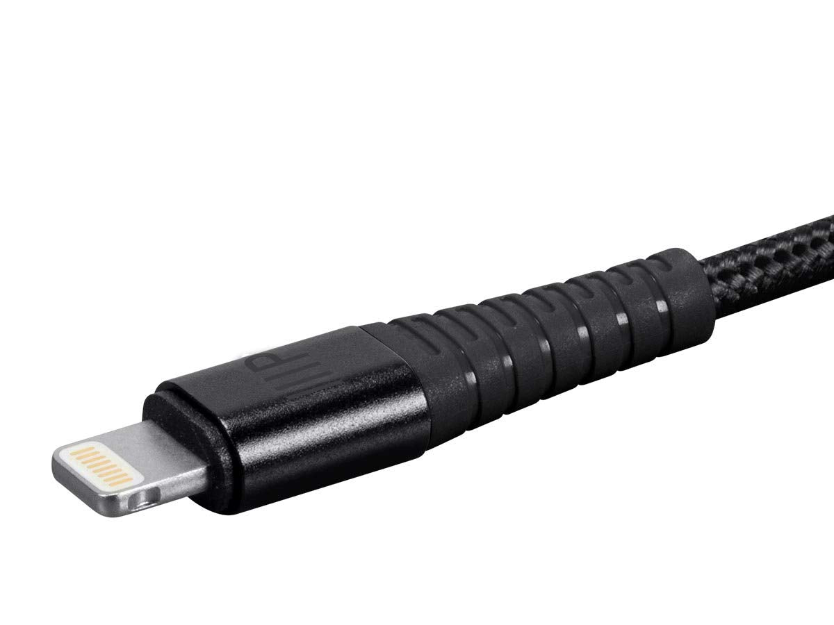 Monoprice AtlasFlex Series Durable MFi Certified Lightning to USB Type-A Charge & Sync Kevlar-Reinforced Nylon-Bra 3 Feet