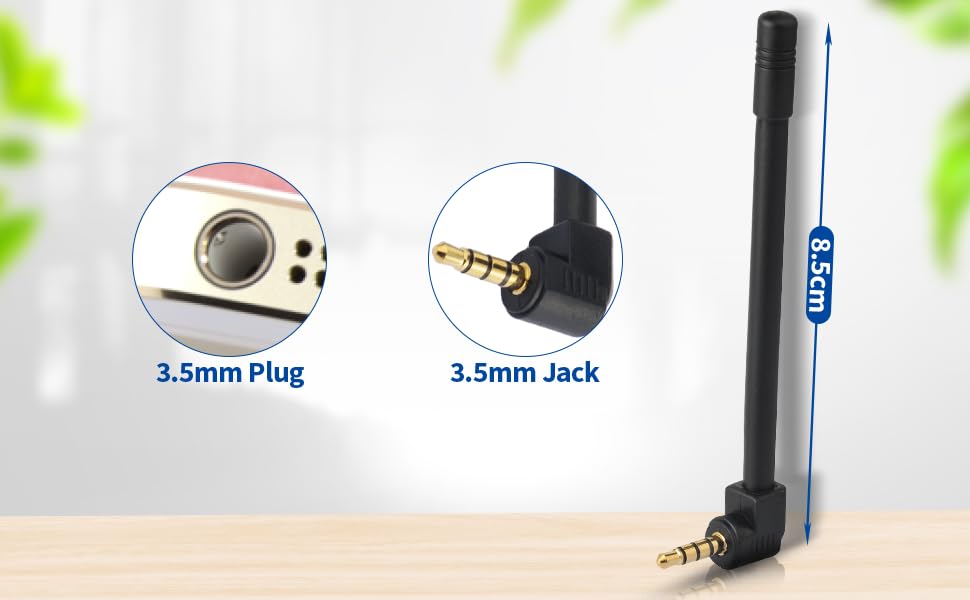 Jingelmall 3.5mm FM Antenna Plug Connector Replacement for Bose Wave Music System Indoor Sound Radio Bluetooth Stereo Receiver AV Audio Vedio Home