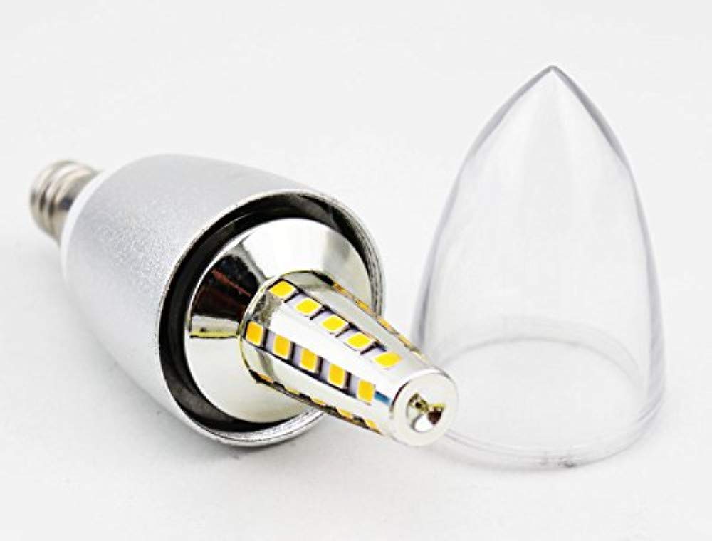 E12 LED Candelabra Bulbs 5W AC85-265V E12 LED Lights Bulbs Cool White 6000K Chandelier Light Bulbs 60-Watt Candles Equivalent Lights Bulbs for Ceiling