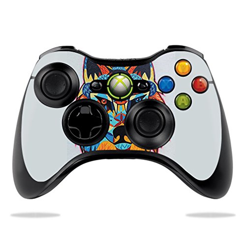 MightySkins Skin Compatible with Microsoft Xbox 360 Controller - Patterned Wolf | Protective, Durable, and Unique Vinyl Decal wrap Cover | Easy