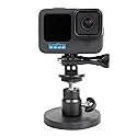 PellKing Magnet Camera Mount for GoPro Insta360 Akaso DJI Action,with Rotation Ball Head Super Strong Rubber Coating Neodymium Magnet for Car
