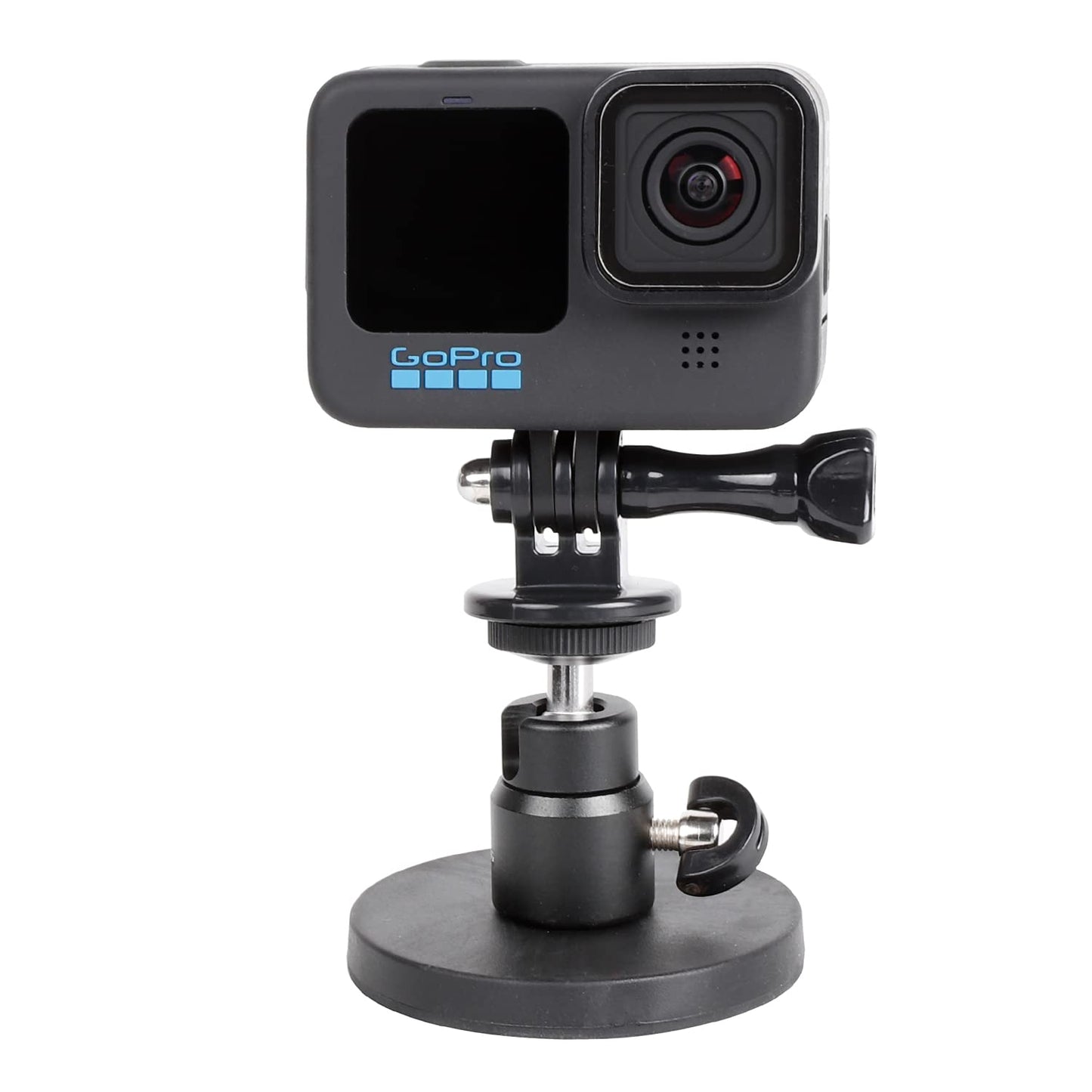 PellKing Magnet Camera Mount for GoPro Insta360 Akaso DJI Action,with Rotation Ball Head Super Strong Rubber Coating Neodymium Magnet for Car