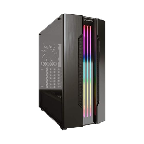 COUGAR Gemini S Iron-Gray/Gemini S IG Mid-Tower with a Full-Sized Tempered Glass Cover and an Integrated ARGB Lighting System That Delivers Everything