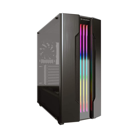 COUGAR Gemini S Iron-Gray/Gemini S IG Mid-Tower with a Full-Sized Tempered Glass Cover and an Integrated ARGB Lighting System That Delivers Everything