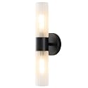 Timeweave Bathroom Light Fixtures 2-Light, Modern Vanity Light for Bathroom, Wall Sconce with Frosted Glass Rods Shades, Hardwired Wall Light Fixtures