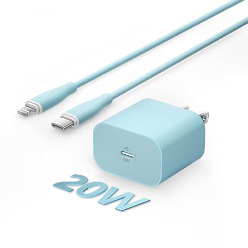 LSA Apparel iPhone Charger Fast Charging 20W PD USB-C Wall Charger and 6 FT USB C Charging Cable iPhone Fast Charger Compatible with iPhone 14 13 12