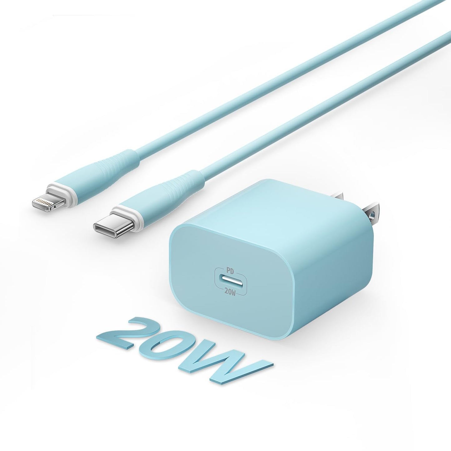 LSA Apparel iPhone Charger Fast Charging 20W PD USB-C Wall Charger and 6 FT USB C Charging Cable iPhone Fast Charger Compatible with iPhone 14 13 12