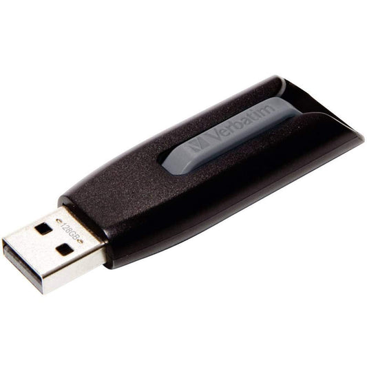 VER49189 - Verbatim 128GB Store n Go V3 USB 3.0 Flash Drive - Gray