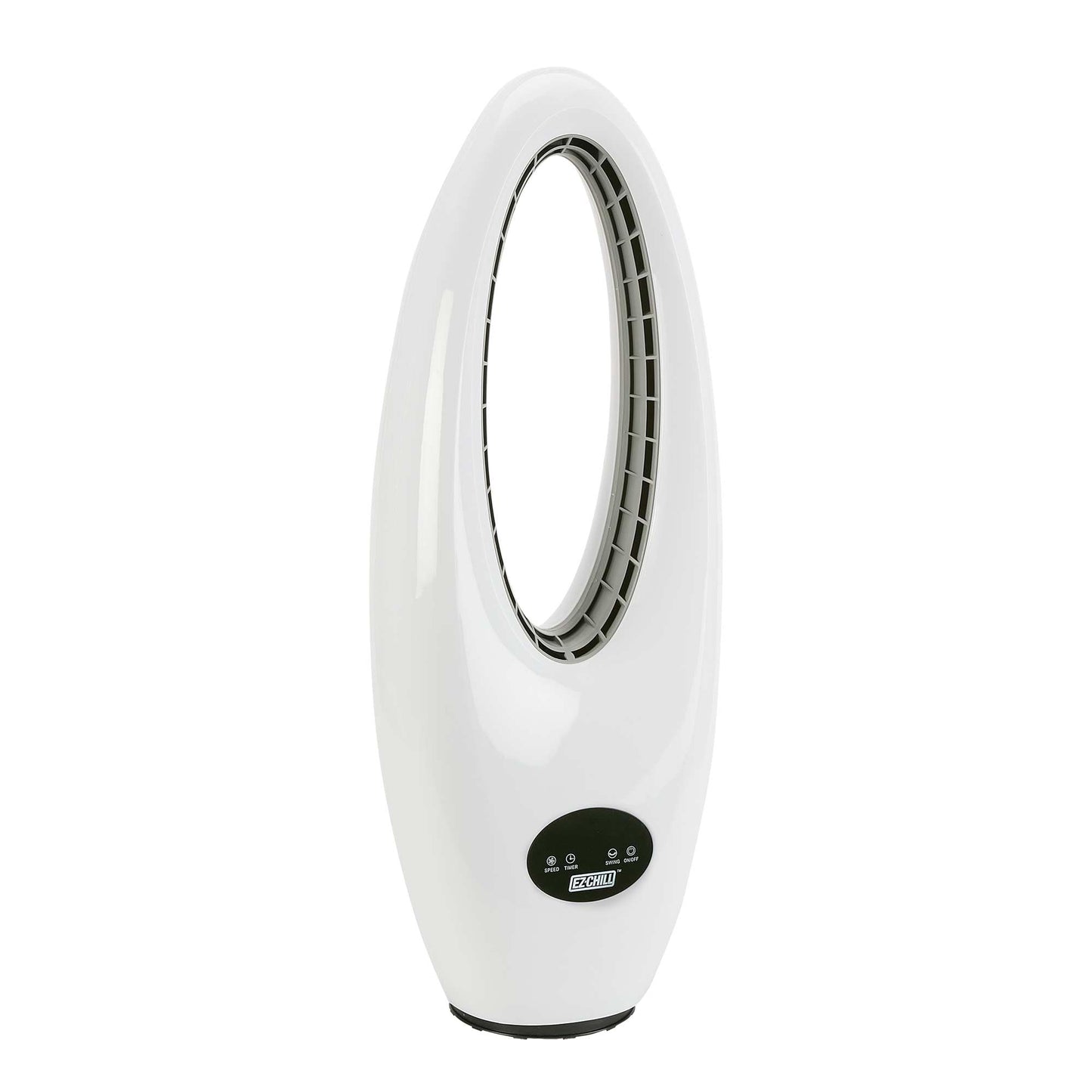 EZ-CHILL 28” Oscillating Bladeless Tower Fan with Remote Control, 3 Speeds with 70 Degree Oscillation & 9-Hour Timer, LED Display, MTBF2301WD