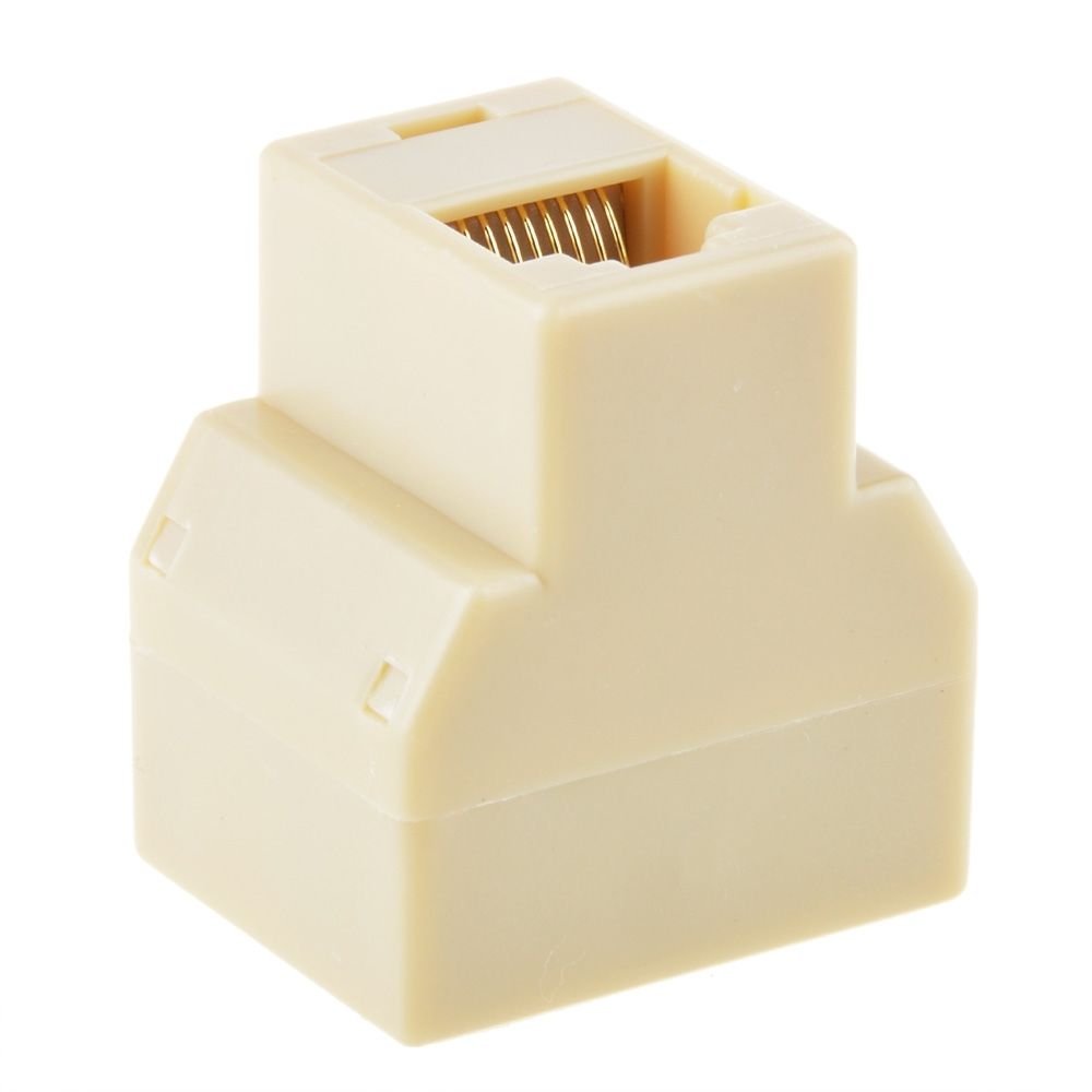 MaxLLTo RJ45 CAT5 6 Ethernet Cable LAN Port 1 to 2 Socket Splitter Connector Adapter PC