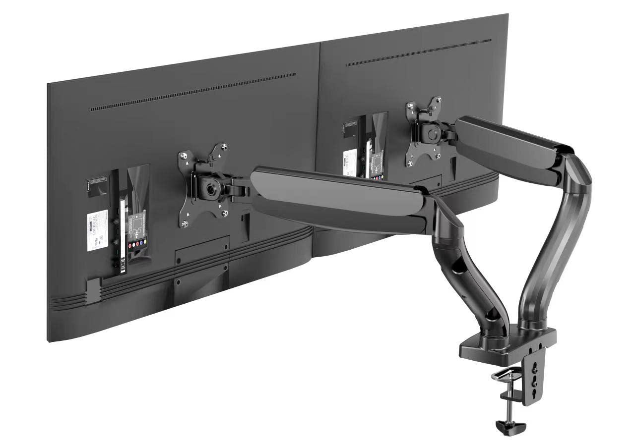 Dual Monitor for Desk, Dual Monitor Stand For Desk, Adjustable Arms for 2 Monitors, Computer Adjustable Double Mount, Ergonomic Home Office Supplies