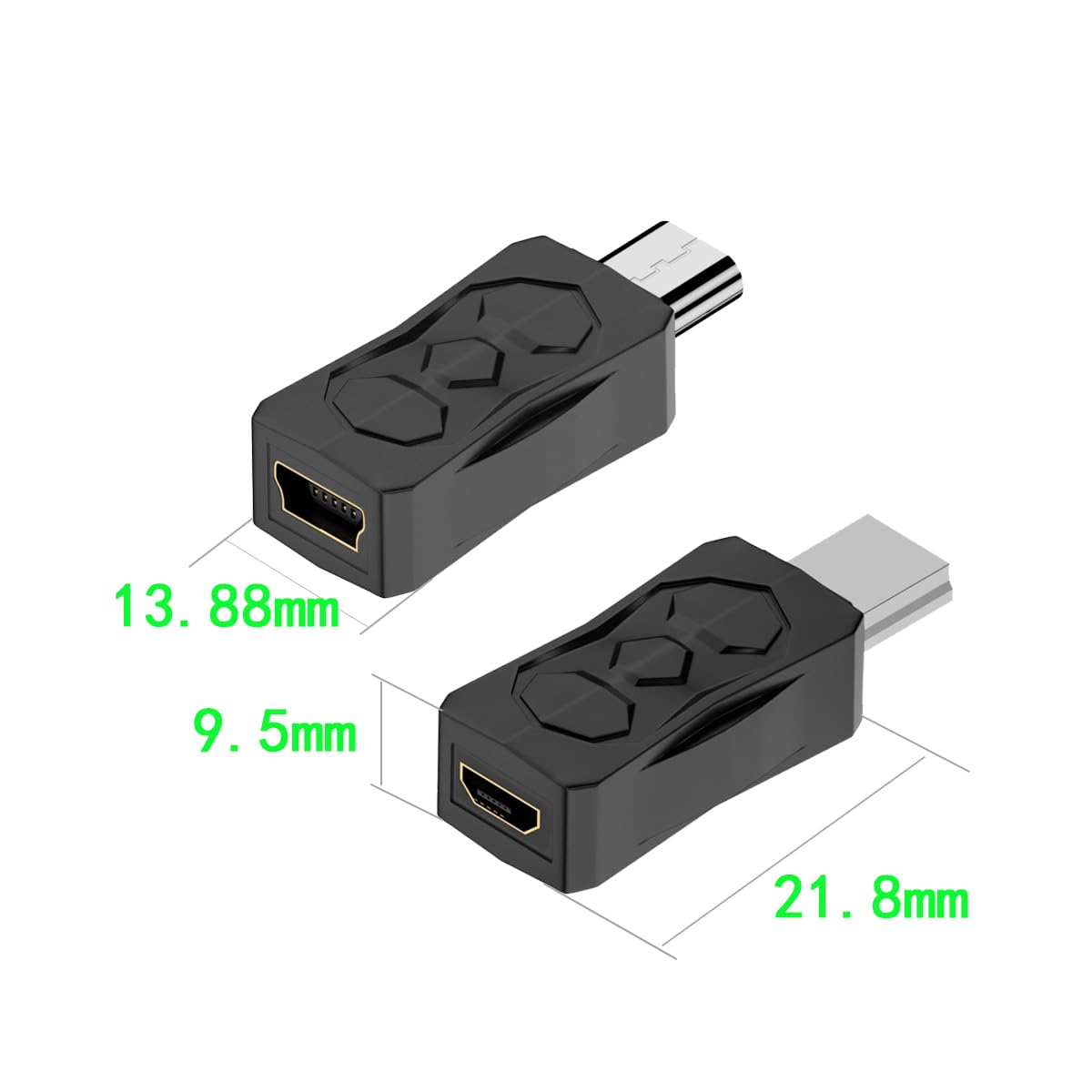 ZJKJHJY USB C to USB Converter - Female to Male, Extender for Micro - Type C & Mini USB Seamless Connectivity (7 Pack)