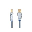 Monolith USB Digital Audio Cable - USB Type-A to USB Type-B, Gold-Plated Connectors, 22AWG, 2 Meter, Gray