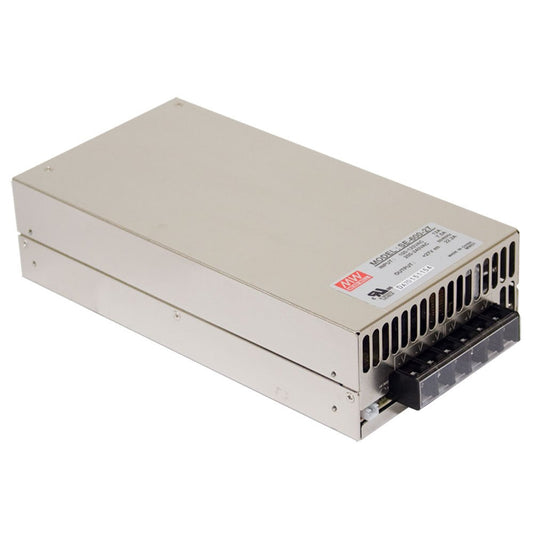 Mean Well SE-600-5 Enclosed Switching AC-to-DC Power Supply, Single Output, 5V, 0-100A, 500W, 2.5" H x 5.0" W x 9.7" L
