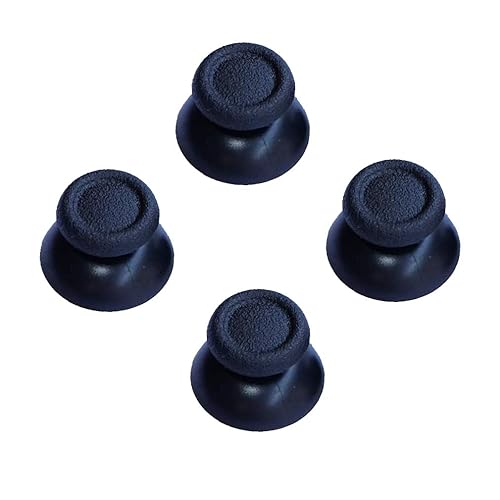 2 Pairs Thumbsticks Analog Thumb Sticks for Sony PlayStation Dual Shock 4 PS4 Controller (Black)
