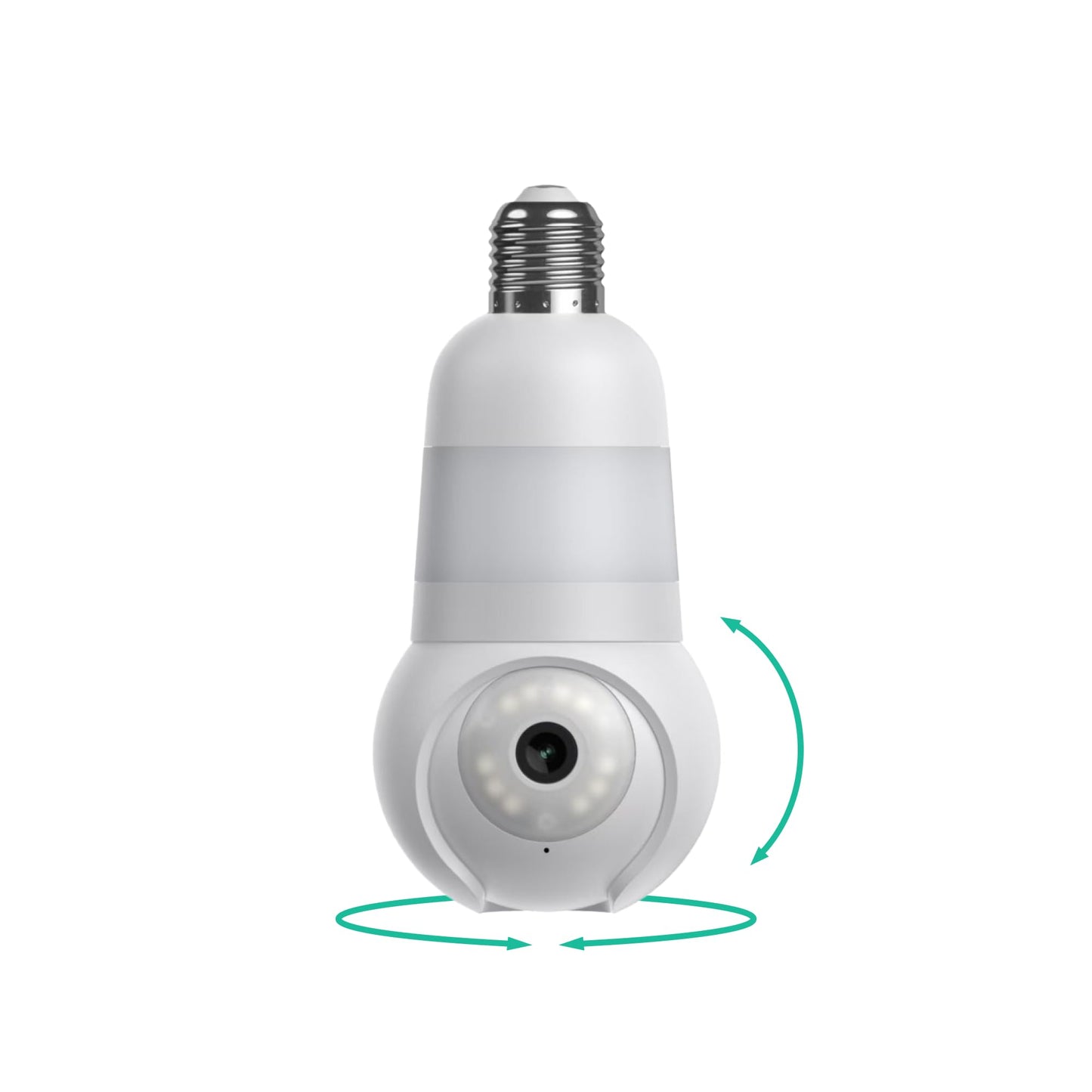 Luna Light Bulb Security Cameras Wireless Outdoor Indoor, 360° Pan Tilt, Color Night Vision, LED Bulb & Spotlight, 2.4GHz 5GHz Wi-Fi 6, Porch Light