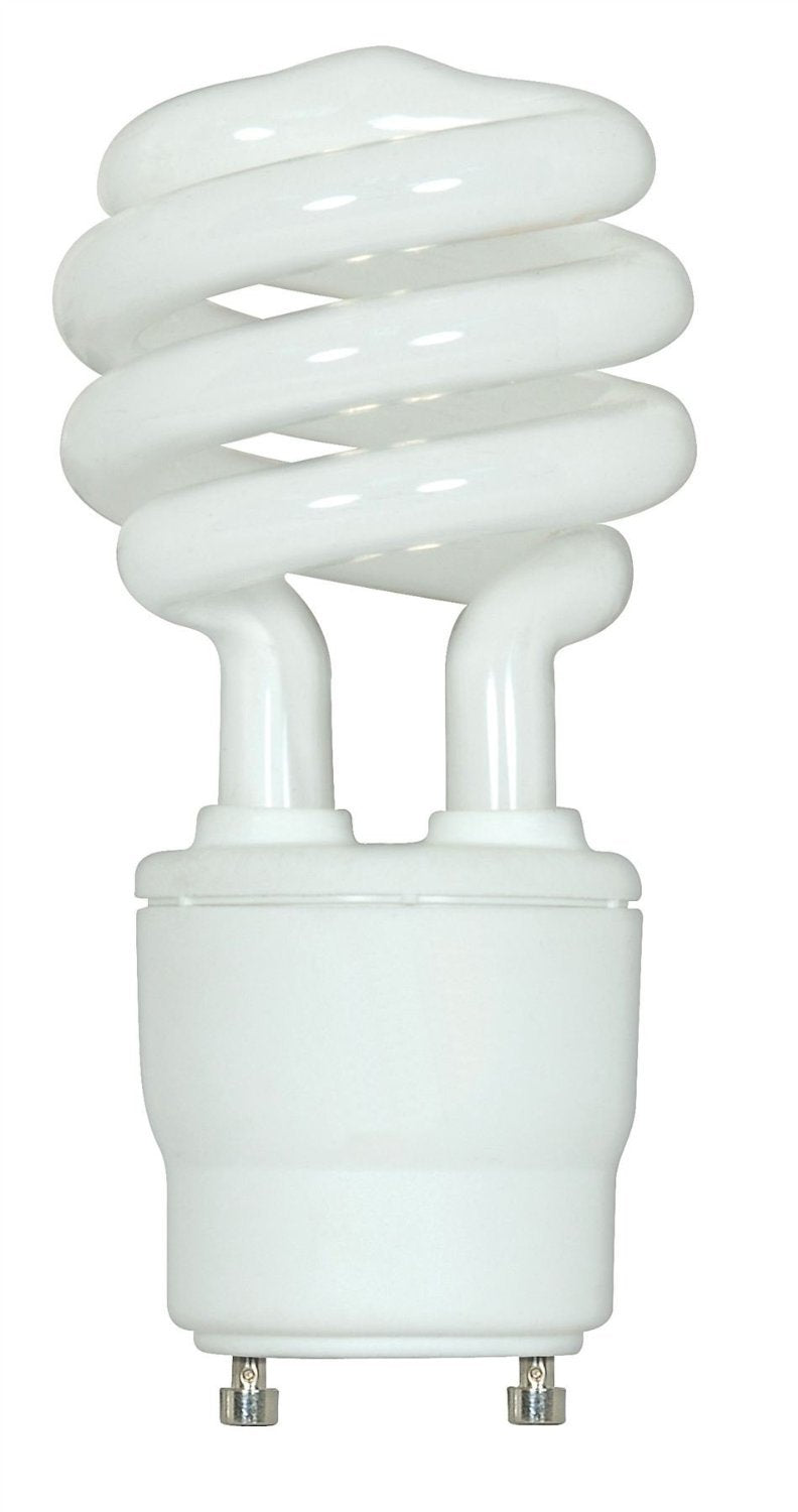 (2-Pack) Satco S8205 18-Watt 2700K GU24 Base Mini Spiral Compact Fluorescent Lamp, 75W Equal