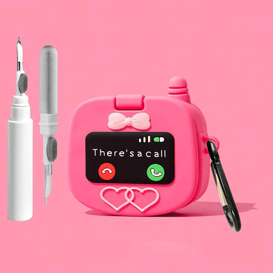 Cute Case for AirPods 4 Case Cover 2024 with Cleaner kit,Airpods 4 Cases Women Anti-Drop Silicone iPods 4 Earbuds Accessorie Charging Cases Girl