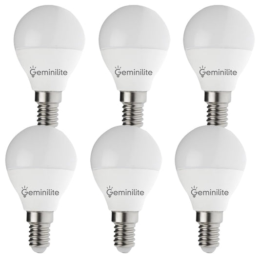 Geminilite E12 LED Bulb 80W Equivalent Ceiling Fan Bulbs 2700K 6 Pack