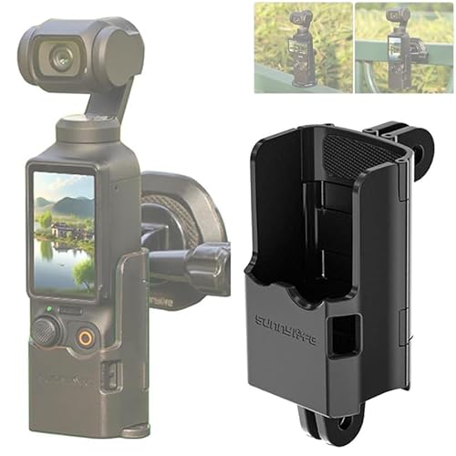 Honlyn Expansion Adapter for DJI Osmo Pocket 3,Dual Gopro Foldable Interface with 1/4 Holes for Selfie-Stick/Tripod/Car/Bicycle/Backpack/Chest Strap