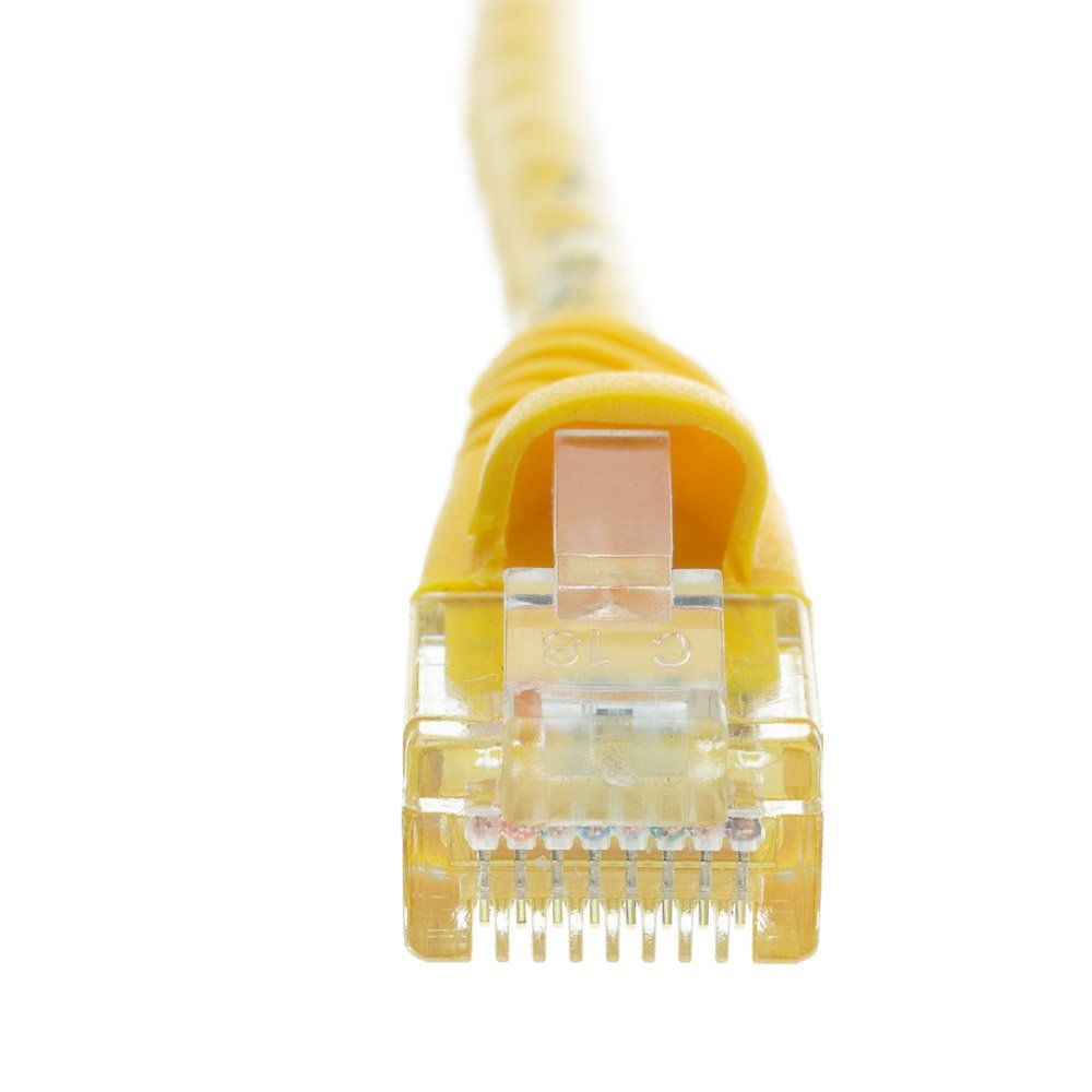 CableWholesale Cat5e UTP Ethernet Cable, Snagless Boot, PoE, 100 ft, Yellow