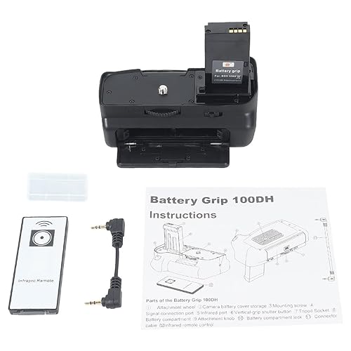 DSTE Replacement for Pro IR Remote 100D Vertical Battery Grip Compatible Canon EOS 100D Rebel SL1 SLR Digital Camera as LP-E12