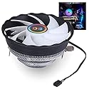 DS leddess 120MM CPU Fan- 1500RPM Aluminum Extruded Cooling Fan with Fixed RGB, Compatible with Intel LGA 1155/1151/775/1366 (2ND C Series)