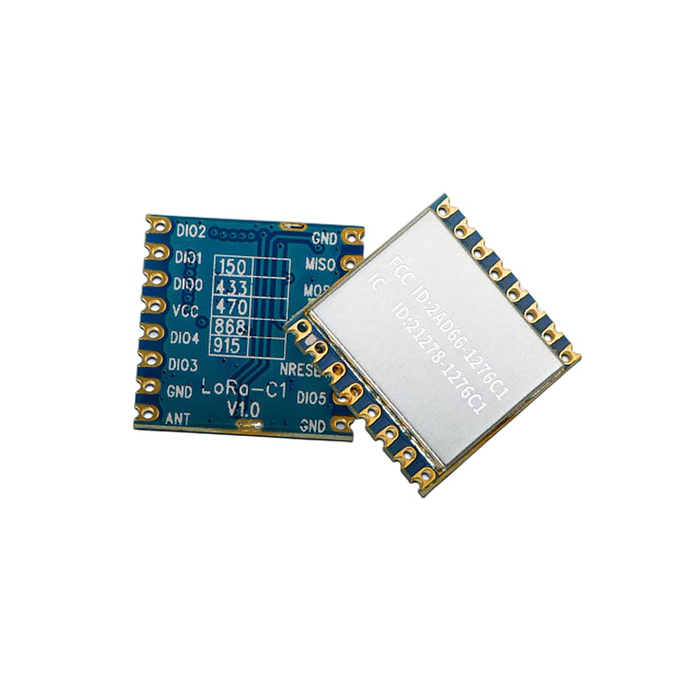 Lubeby Smart LoRa Ultra Long Range Transceiver, Compatible with RFM95W Wireless Transceiver Module 915MHz SPI Port SX1276 LoRa Module LoRa1276-C1 (2